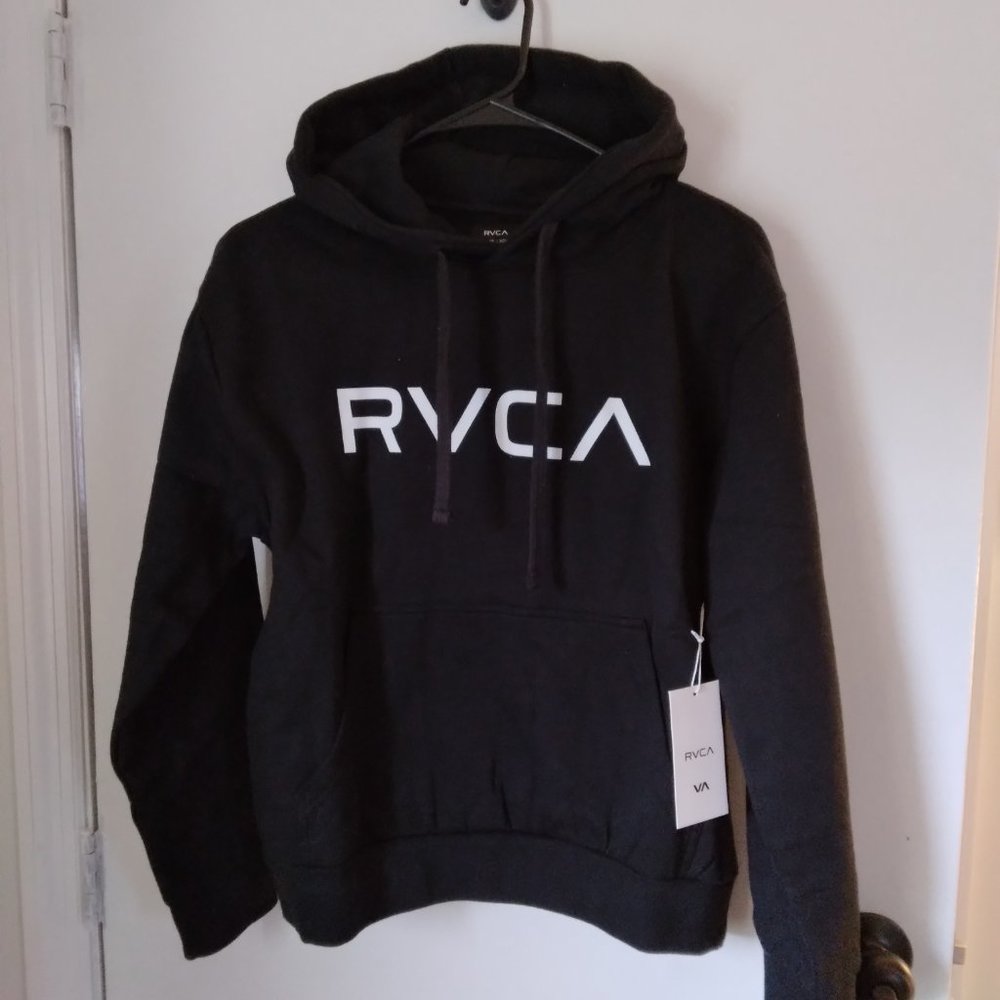 Nwt RVCA XS Black Women's Hoodie Sweatshirt Skate Surf Skateboarding Rad